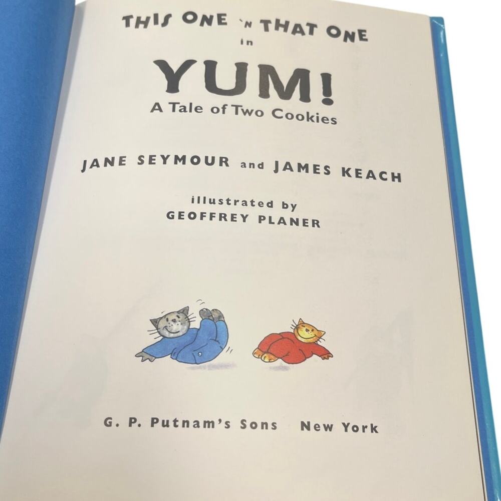 Yum Tale Two Cookies 1998 1st Ed HC Jane Seymour DJ Kids Book - Picture 2 of 11